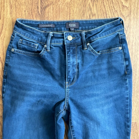 Not Your Daughterhters Jeans Slom Bootcut Stretch Size 2 Medium Wash Mid Rise - Picture 3 of 8